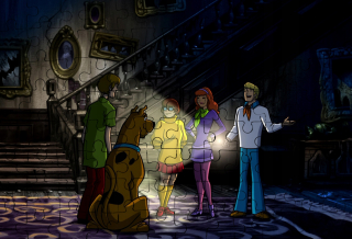 Scooby-Doo Puzzle + Voľný text / 252 prvky!