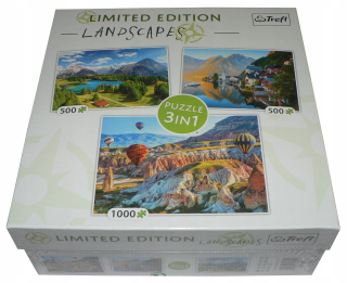 Trefl 1000 + 500 + 500 Puzzle - Krajina - 3v1