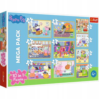 Peppa Pig Puzzle Trefl s priateľmi 10in1