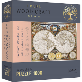Starobylé drevené mapa puzzle svetovej 1000el 20144