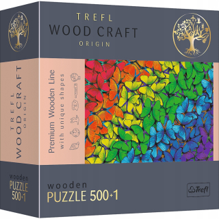 Drevené puzzle 500 + 1 - Dúha Motýle 20159