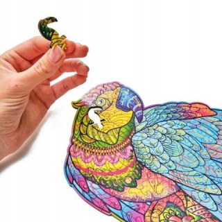 Drevené puzzle Parrot intenzívne farby