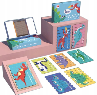 Drevené puzzle Dinosaury Montessori 916