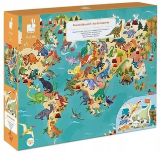 Vzdelávacie puzzle s 3D Dinosaury figúrky 6+