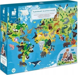 Vzdelávacie puzzle s 3D postavy v ohrození druhov