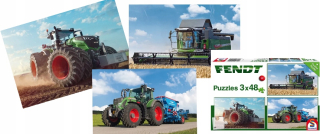 Puzzle kombinovať traktory Fendt 3x48 puzzle