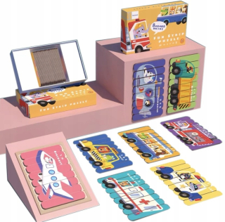 Puzzle Patikus Drevené Montessori Vozidlá 918