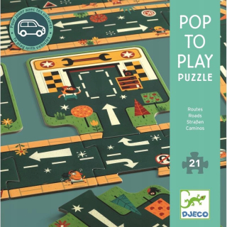 Puzzle podlahové cesty mestských ulíc Djeca