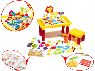 Puzzle, stolík, skrutkovač, až 296 ks.