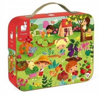 Puzzle v kufri Garden 36 El 4+ Janod