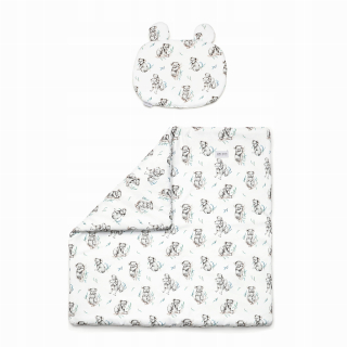 Perinky do kočíka - Qbana mama bavlnená podstielka koala 75x65