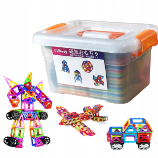 Stavebnica - QVBOKAY hračky pre deti, magnetických blokov 64PCS