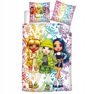 Detský set paplón, vankúš - Dúha vysoká dúhová bábika Girl Bedding140x200