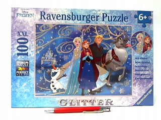 Frozen Elsa - Rav lesklé puzzle 100 mrazené 136100