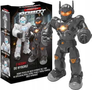 Interaktívny robot walking ľahké zvuky streľby