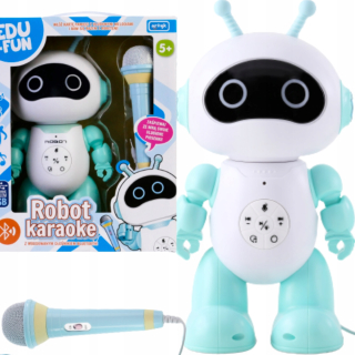 Karaoke robot Mikrofón LED Bluetooth USB reproduktor