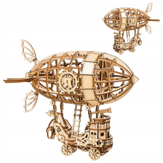 RoboTime Drevené Model Puzzle 3D Vzducholoď