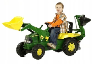 Roll hračky traktor rýpadlo John Deere 2 polievkové lyžice