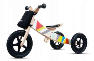 Detské odrážadlo - Závod bicykel drevený twist 2in1 twist classic