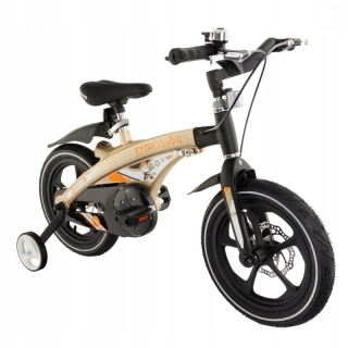 Bicykel s kolieskami - Detský bicykel 14 "S bočnými kruhmi zlata