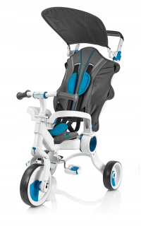 Triple Bicycle jazdiť na modrom kočíku Galileo 4in1