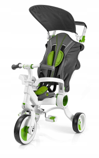 Trojitý bicykel jazdiť na vozíku Galileo 4in1 Green