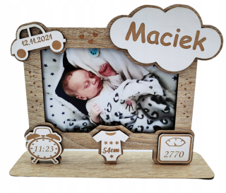Detský fotorámik - Box s hudobnou skrinkou - morská panna Pecoware 130MD