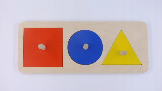 Rám puzzle figúrky geometrické montessori
