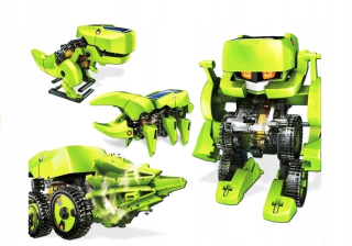 Solárny robot 4 v 1 Solar Dinosaur DIY Batérie