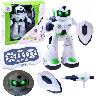 Diaľkový ovládač robot hračka učí pilotný LED