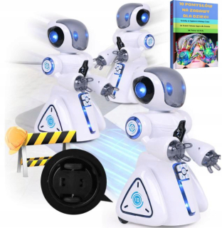 Robot na batérie svieti jázd v angličtine