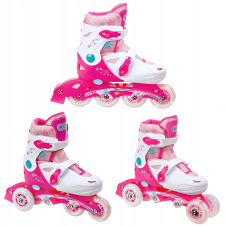 Detské kolieskové korčule - Roller-Roller Nastaviteľné 3IN1 CROXER MISY 27-30 LED