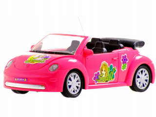 Car Garbusek Auto pre bábiky R / C Cabrio Pink