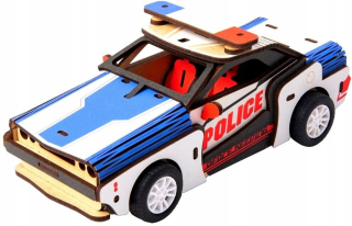Policajné auto MOVING 3D RoboTime WOOD PUZZLE