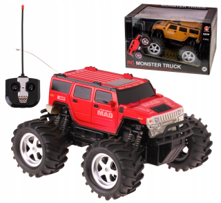 Vzdialená auto riadené monster truck červená