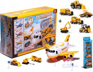 Transporter Lietadlo + súprava 6 ks výrobe automobilov