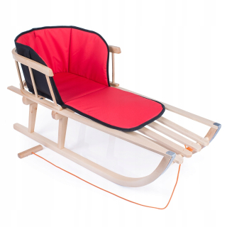 Sánky - SLED pre deti s dreveným operadlom matrace +