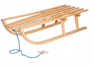 Klasické lakované drevené sane 90 cm
