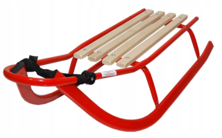 Sánky - SÁNKY MATAL, ODOLNÉ 150 kg ČERVENÉ