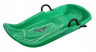 Sánky - Sledovaná plastová sklíčka s twister brzdy