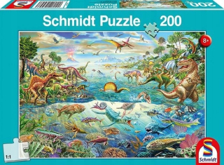 Schmidt Puzzle Medzi dinosaurami 200 Elements
