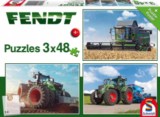 Schmidt | Puzzle s Fendt traktory 3 x 48 El.