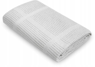 Prikrývka, prehozy na posteľ - Sensillo Openwork Cotton Deka 95x95 Lulu Gray