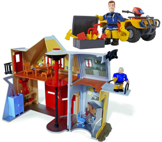 Simba Fireman Sam požiarnej stanice + Quad Mercury
