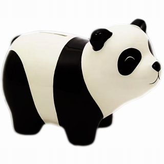 Detská pokladnička - Keramická prasiatka banka pre deti stojace panda