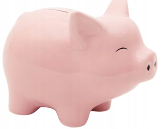 Detská pokladnička - Keramická prasiatka banka panda loptu ošípané veľké 19 cm