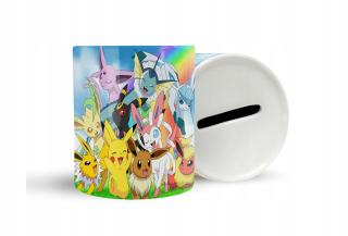 Pokladnička pre deti - POKEMON KERAMICKÉ PRASIATKO BOX MEGA HD KVALITA + TEXT