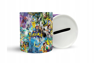Detská pokladnička - Keramická prasiatka banka Pokemon Top Kvalita+text