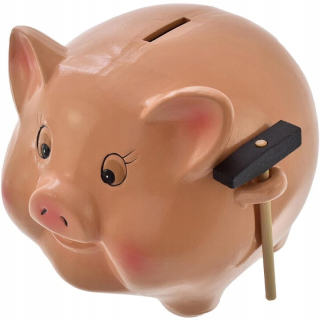 Pokladnička pre deti - Piggy Bank Ceramic Pig Hammer Darčeková dekorácia