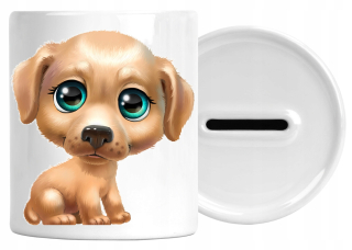 Detská pokladnička - Piggy Bank for Children Dogs Dogs s menom zadarmo